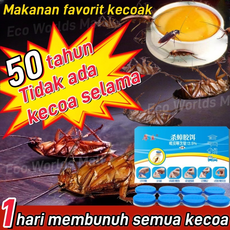 Racun kecoa super ampuh 8pcs/box pembasmi kecoa paling ampuh obat anti kecoa di mobil rumah Jebakan 