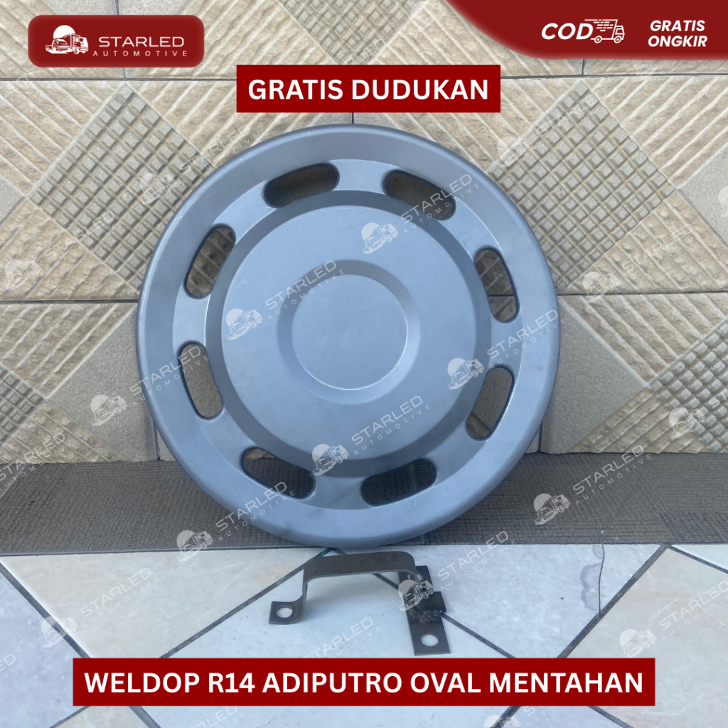 (1 BIJI) WELDOP WILDOP WHEELDOP DOP ADIPUTRO OVAL RING 13 RING 14 WELDOP OVAL BONUS PANGKON/DUDUKAN 