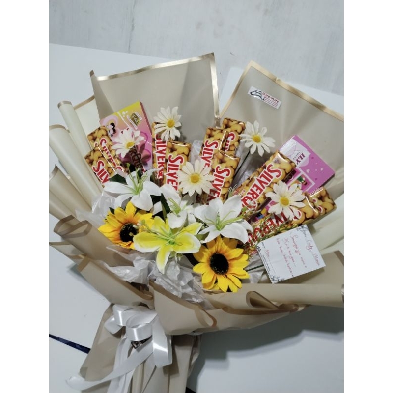 buket coklat dan bunga