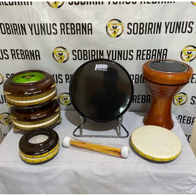 Alat Rebana Hadroh Jepara Asli 1 Set Alat Hadroh Lengkap