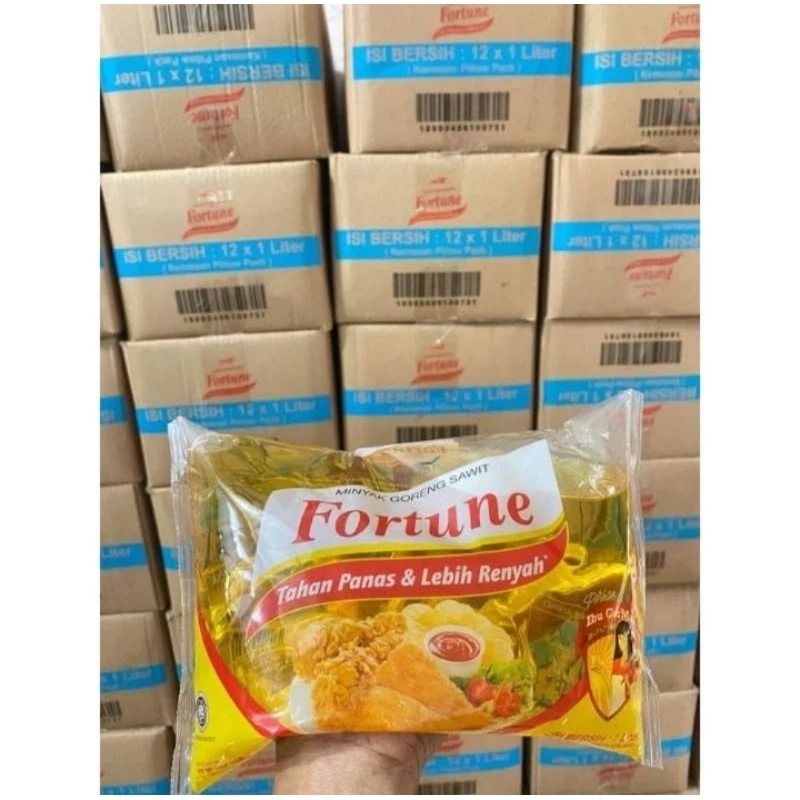 

minyak goreng fortune bantal 1 liter ( 1 dus isi 12 pcs)