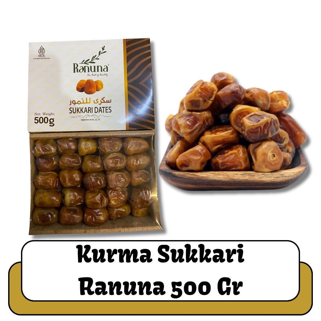 

OLEH OLEH HAJI DAN UMROH 500GR KURMA SUKKARI AL QASSIM RANUNA I KURMA BASAH I KURMA SUKARY SYIFA HERBAL ALAMI 500GR I SUKKARY ARABIA