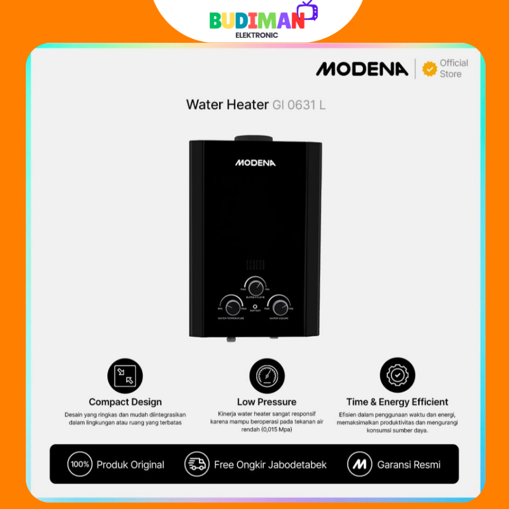 WATER HEATER MODENA GAS / PEMANAS AIR MODENA GI 0631 L