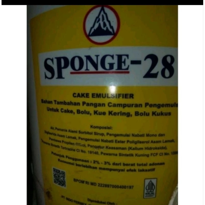 

SP Sponge - 28 cake Emulsifer 10 ons, 1/4 dan 500g