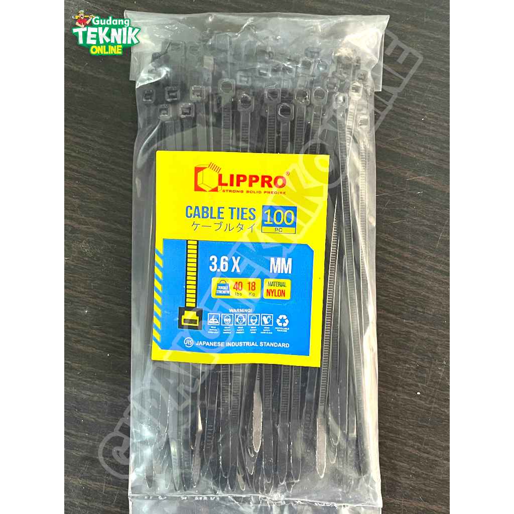 

Kabel Ties Tis LIPPRO 3.6x150 3.6x200 3.6x250 3.6x300 HITAM / Tali Pengikat Kabel Serbaguna Nylon 15cm 20cm 25cm 30cm 150mm 200mm 250mm 300mm Cable Tali Strap Strip Tali Krek LIPPRO