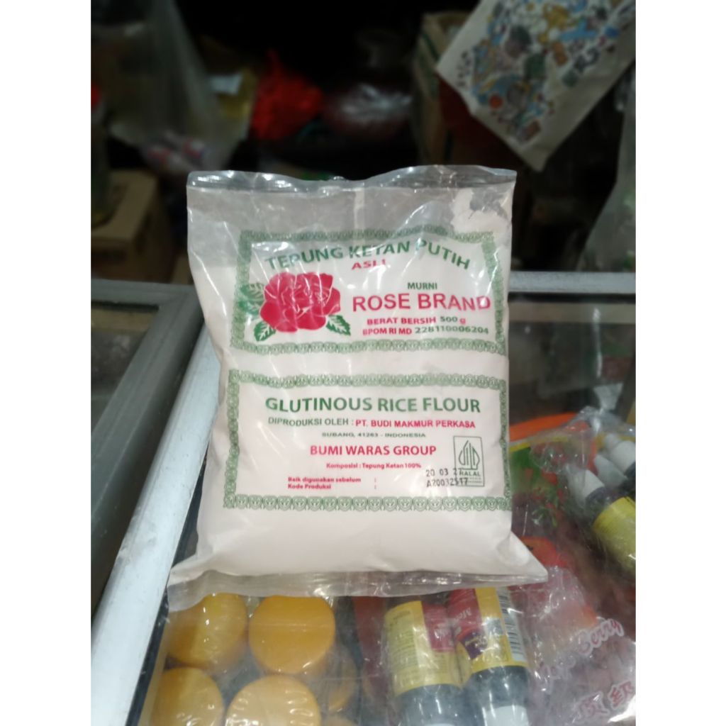 

Tepung Ketan Putih Rose Brand berat/isi 500gr