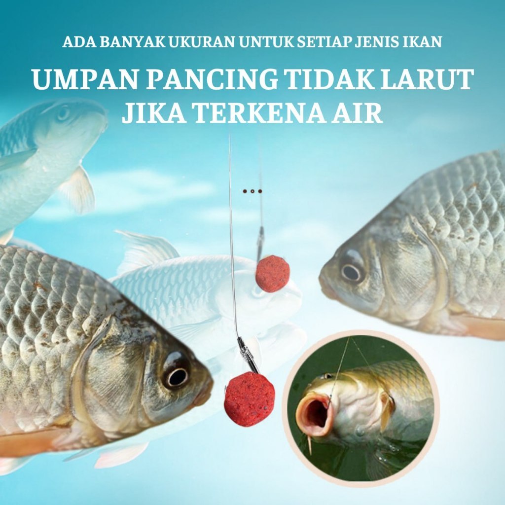2 Botol Umpan Pancing Butiran Umpan Pelet Butiran Mix Essen Super Kecil Wangi Umpan Pelet Ikan