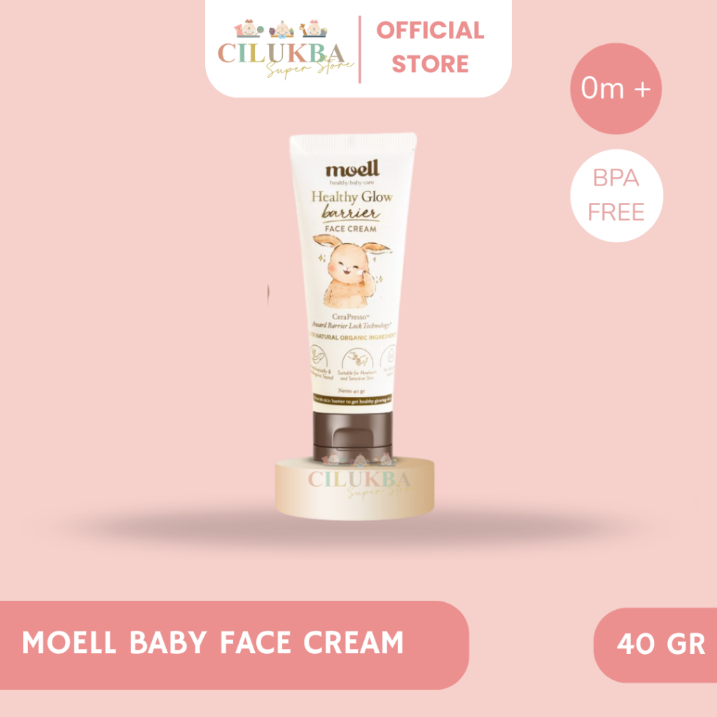 MOELL FACE CREAM 40 g | PELEMBAB WAJAH | FACE CREAM BAYI | CREAM WAJAH