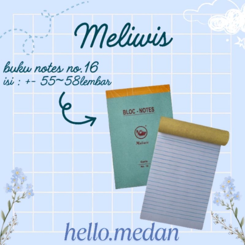 

<BUY 2 GET 1 FREE> Buku Notes Merek Meliwis - No.16 Garis