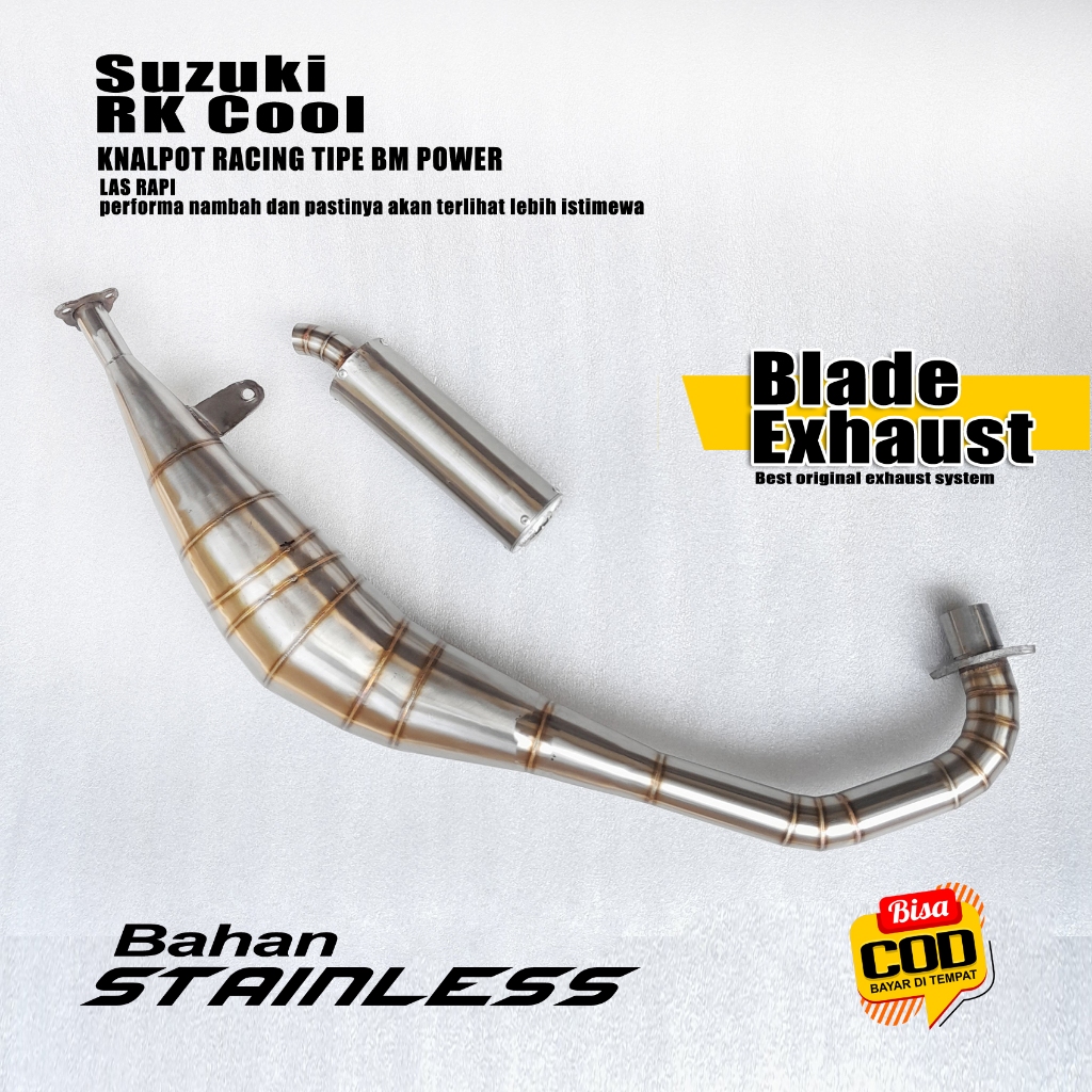 Knalpot Suzuki RK Cool type  BM Power Stainless