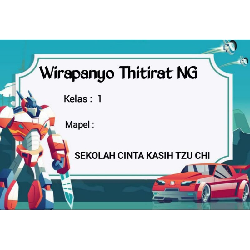 

(ISI 50 PCS) SUDAH ADA LEM STICKER LABEL BUKU SEKOLAH CUSTOM NAMA & FOTO