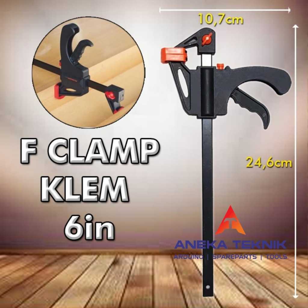 Catok F Clamp 6 INCH / Klem Kayu / Ratchet Bar Release Clamp 6" ( 6 Inch )