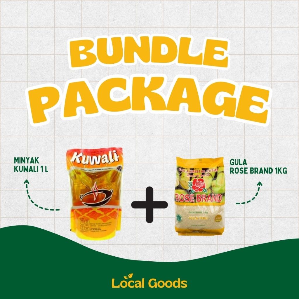 

Paket Bundling Minyak Goreng Kuwali 1 Liter + Gula Rose Brand 1 Kg