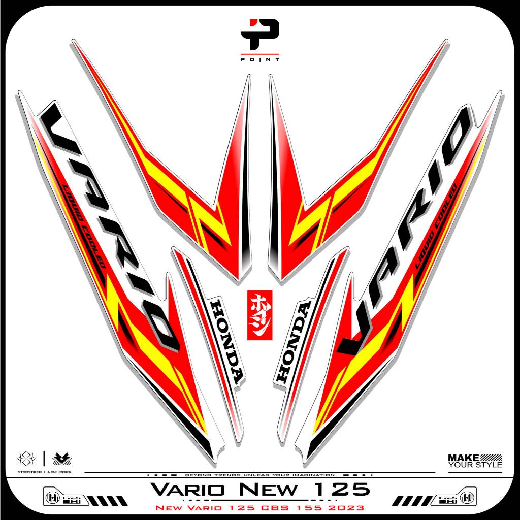 Striping Vario New 125 2023 Stiker Vario New 125 Cbs Iss Vario 125 List Variasi Vario125 Motif 1