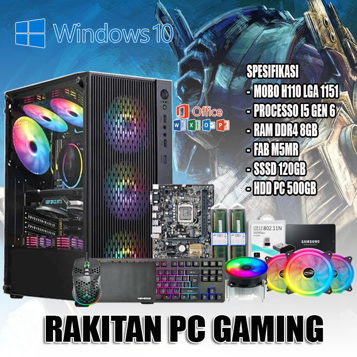 PC RAKITAN GAMING INTEL CORE I5 DDR4 SIAP PAKAI/ RAKITAN PC KOMPUTER 1151