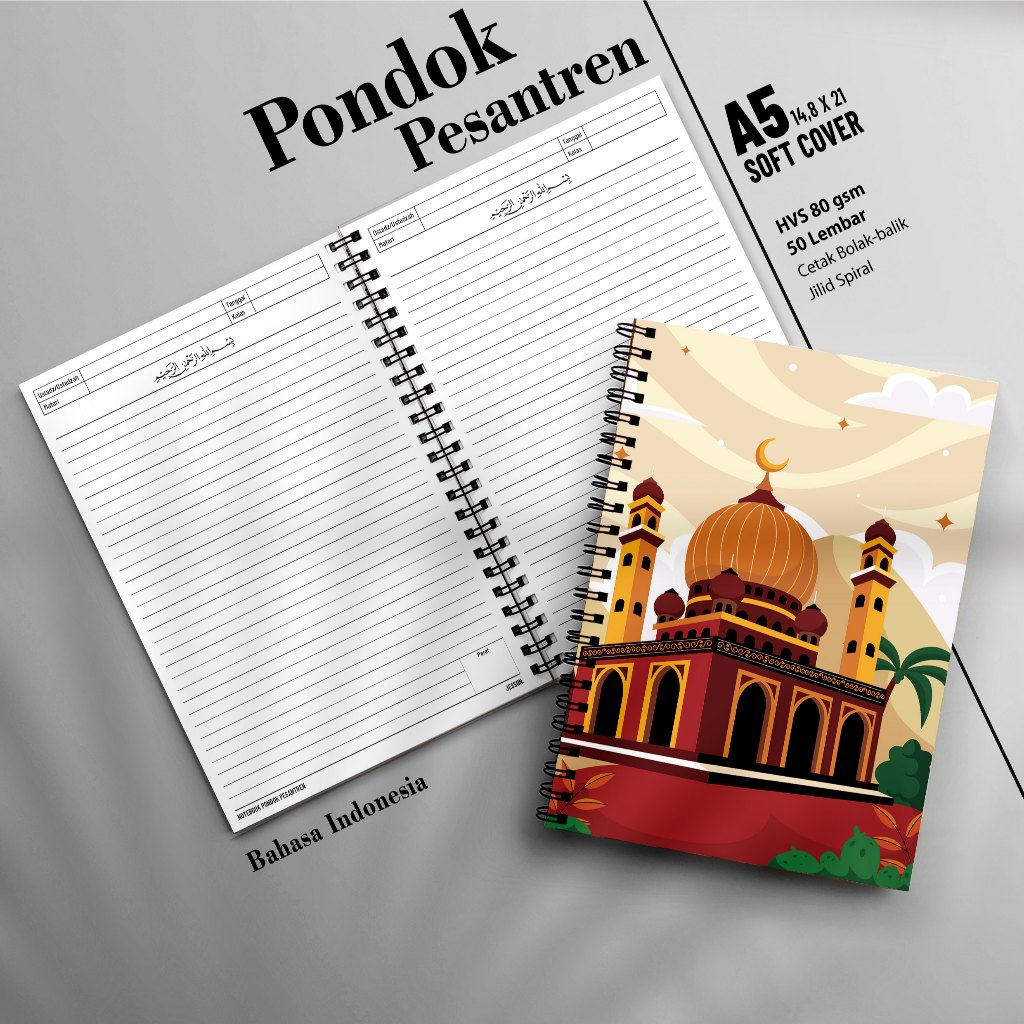 

Buku PONDOK PESANTREN A5 Notebook Catatan Santri