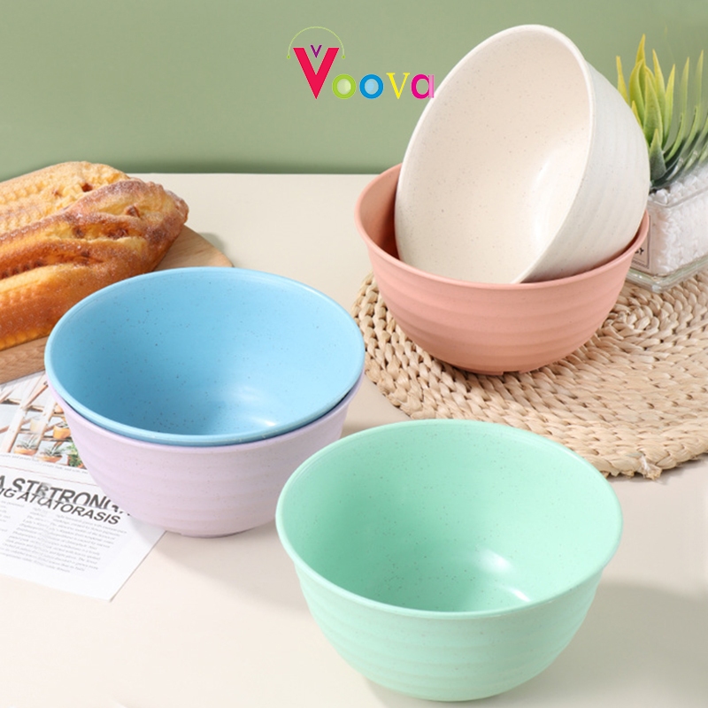 VOOVA Wheat Straw Mangkuk sup Jepang yang lebih besar / mangkuk ramen / mangkuk rumah tangga sederha