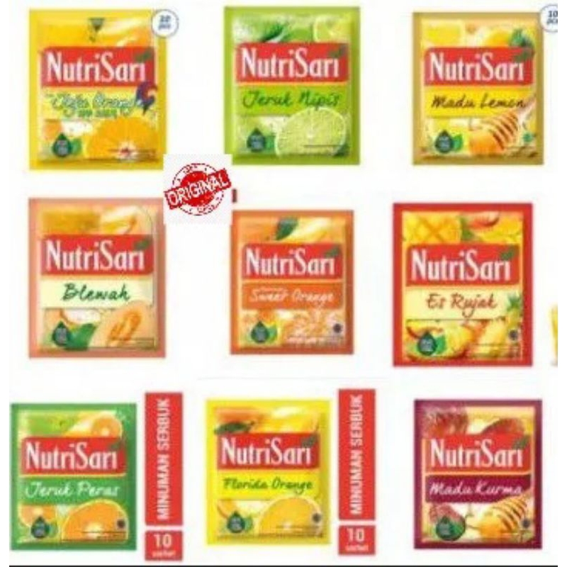 

Nutrisari 1 renceng varian rasa