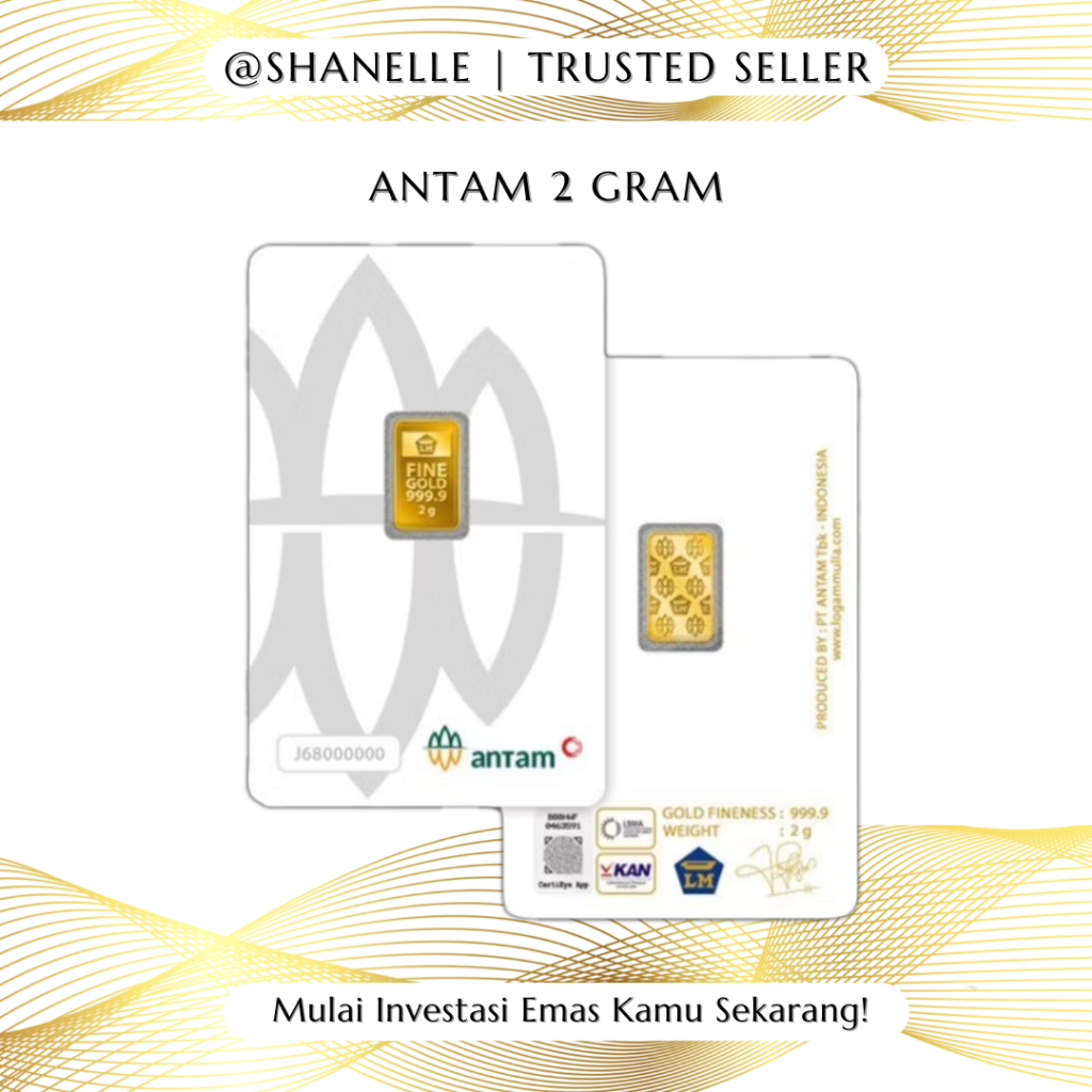(ORIGINAL 2025) Logam Mulia Emas Antam 2 gram Press Certieye / Retro Portrait Classic / Landscape Ti