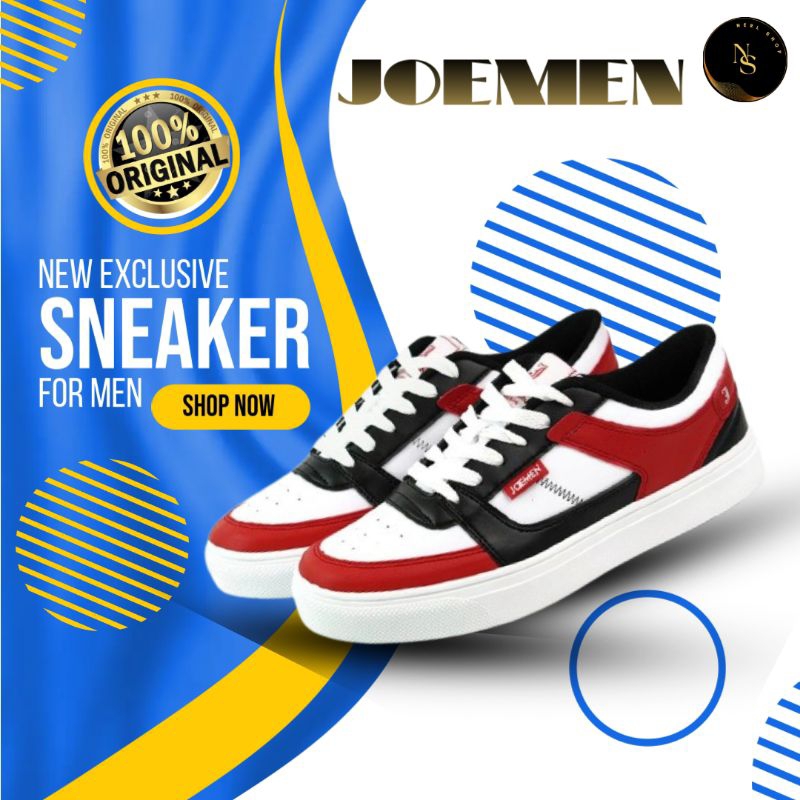 Sepatu Sneaker Kasual Casual Fashion Pria Cowok Wanita Cewek Kekinian JOEMEN J 72 Original 100%