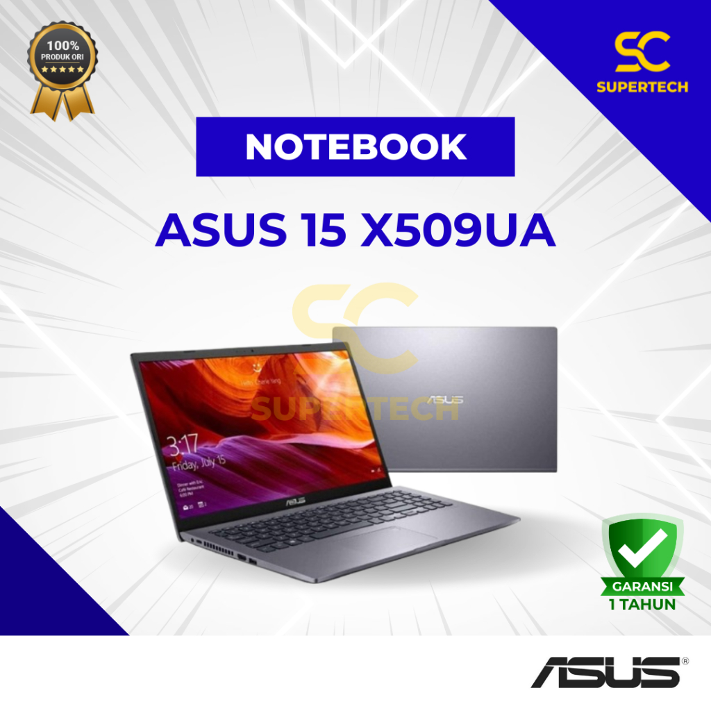 NOTEBOOK Asus Vivobook 15 X509UA - i3 7020U 4GB 1TB 15.6HD W10