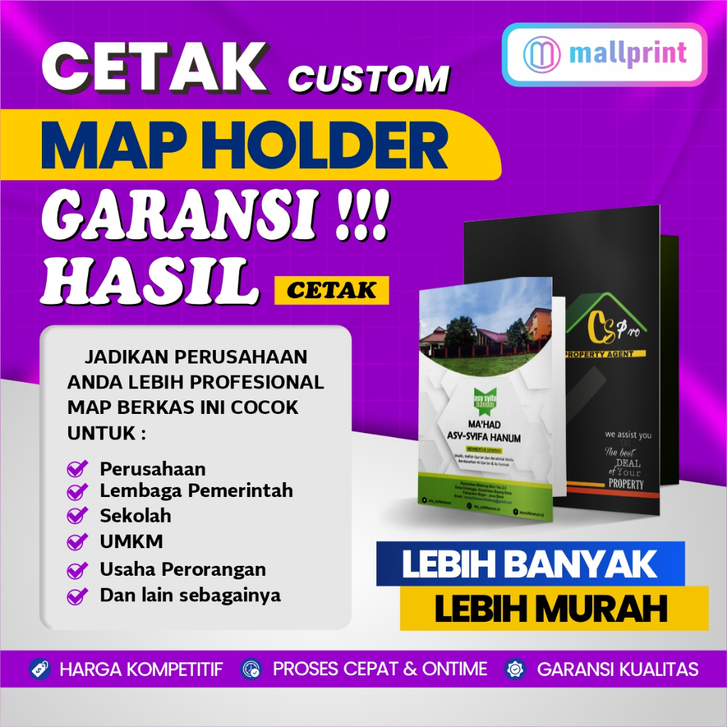 

Cetak Map Surat Uk. F4 Bahan Art Carton 260 gsm