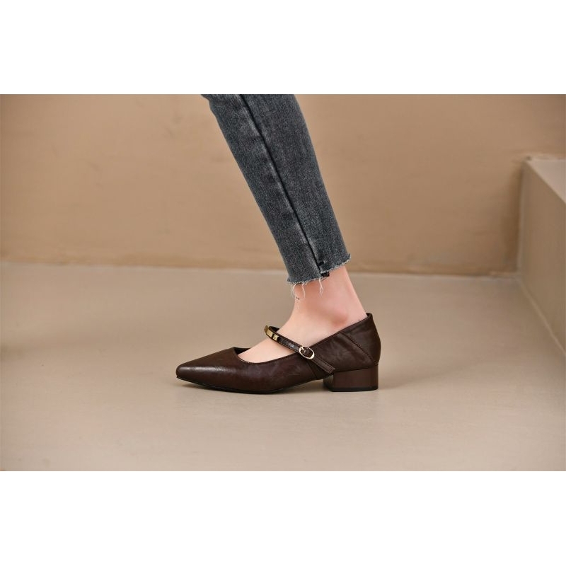 8935 sepatu hak rendah wanita hak 3cm heels import hak tahu