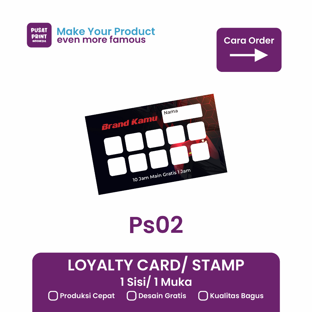 

Loyalty Card Custom - Member card - Member Card - Kartu Member - Playstation card - Ps Card Ps02