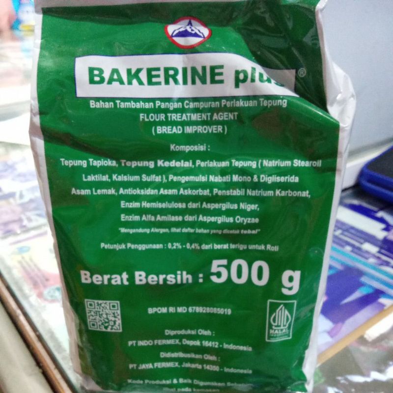 

BAKARINE PLUS BREAD IMPROVER 500 GR / PELEMBUT ROTI DONAT DLL
