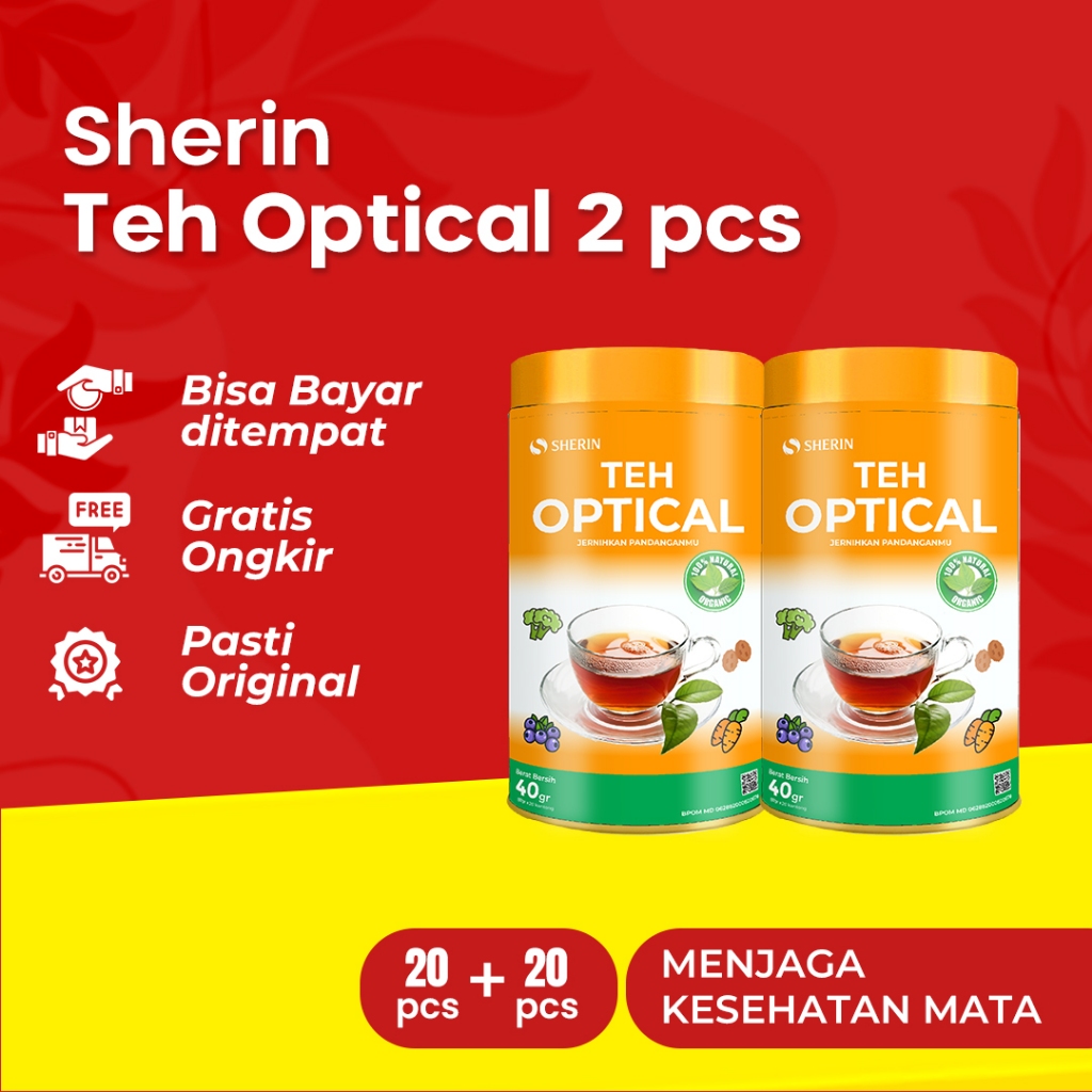 

2PCS Teh Optical - Herbal alami untuk Kesehatan Mata | Isi 20 kantong