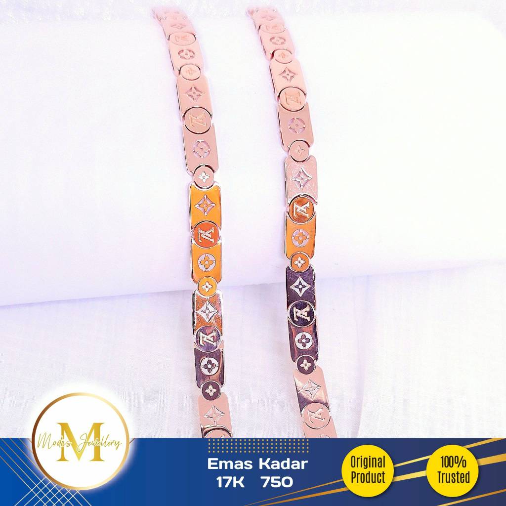 MODIS JEWELLERY - Gelang Clover VL Italy IT Rosegold - Emas 17k 750
