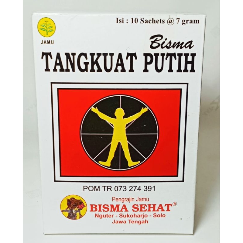 

TANGKUAT PUTIH ( TANGKUR PUTIH ) BISMA SEHAT KEMASAN DOS ISI 10 SACHETS
