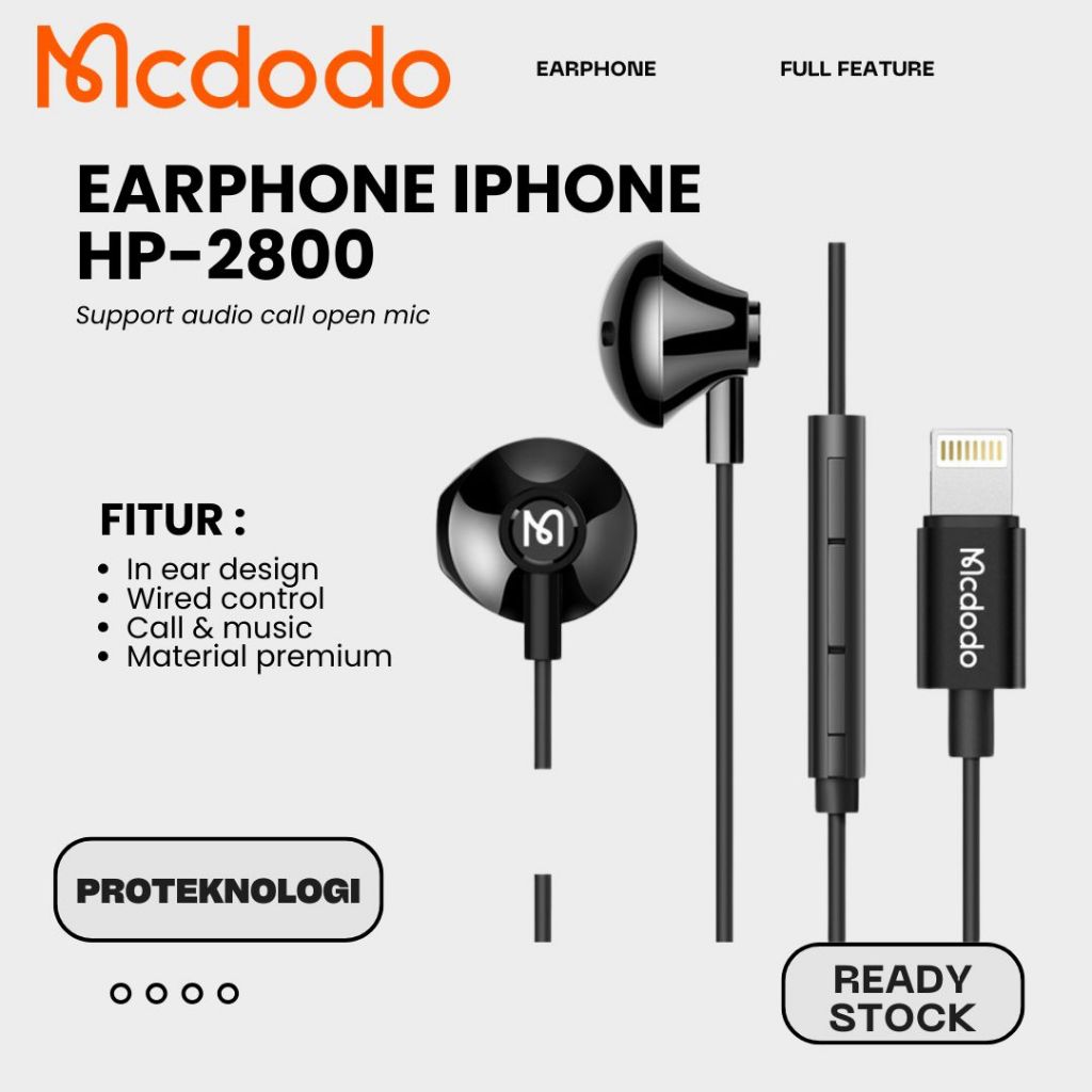 MCDODO HP-2800 Earphone for Lightning Handsfree