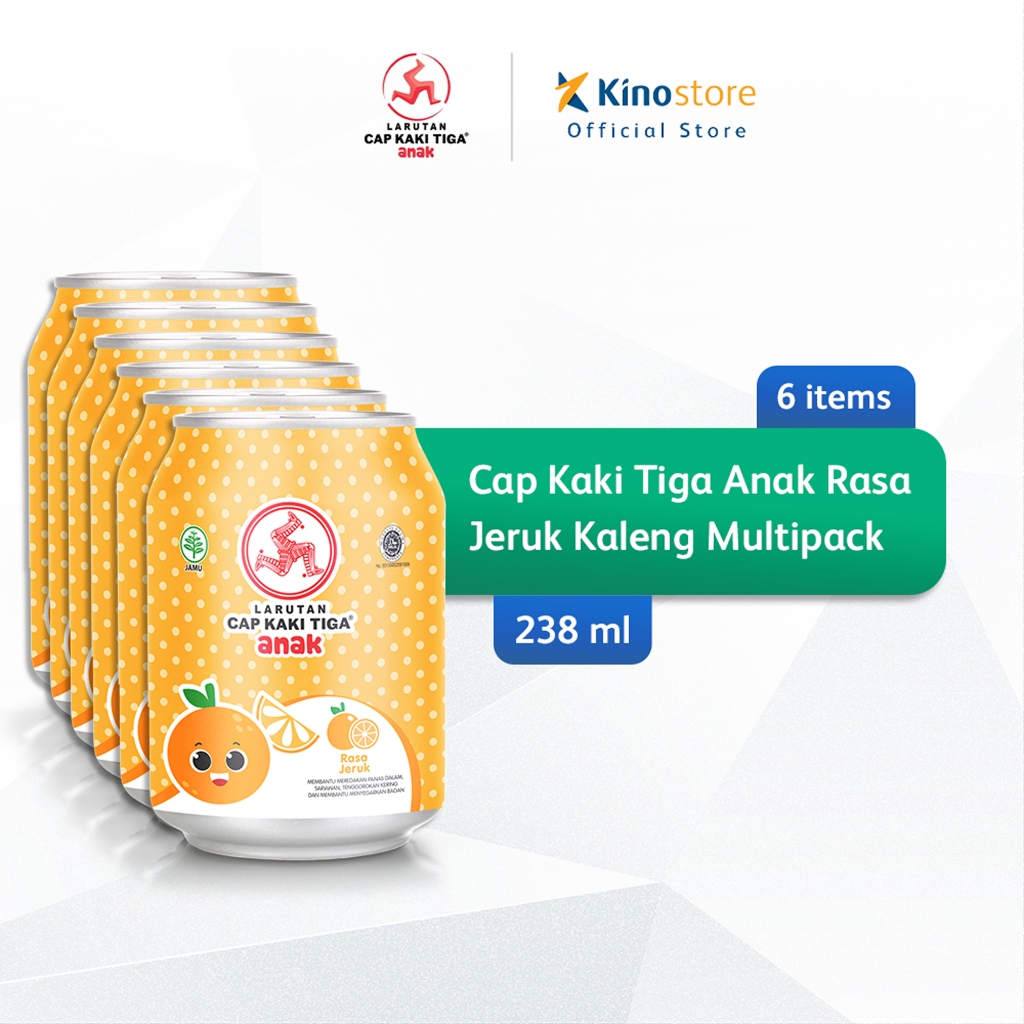 

Cap Kaki Tiga Anak Rasa Jeruk kaleng 238ml