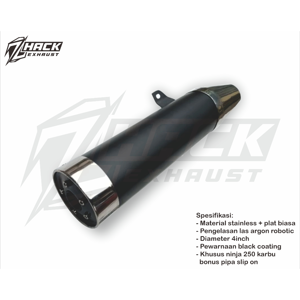 Silencer Knalpot Racing Model Standar Ninja 250 Karbu
