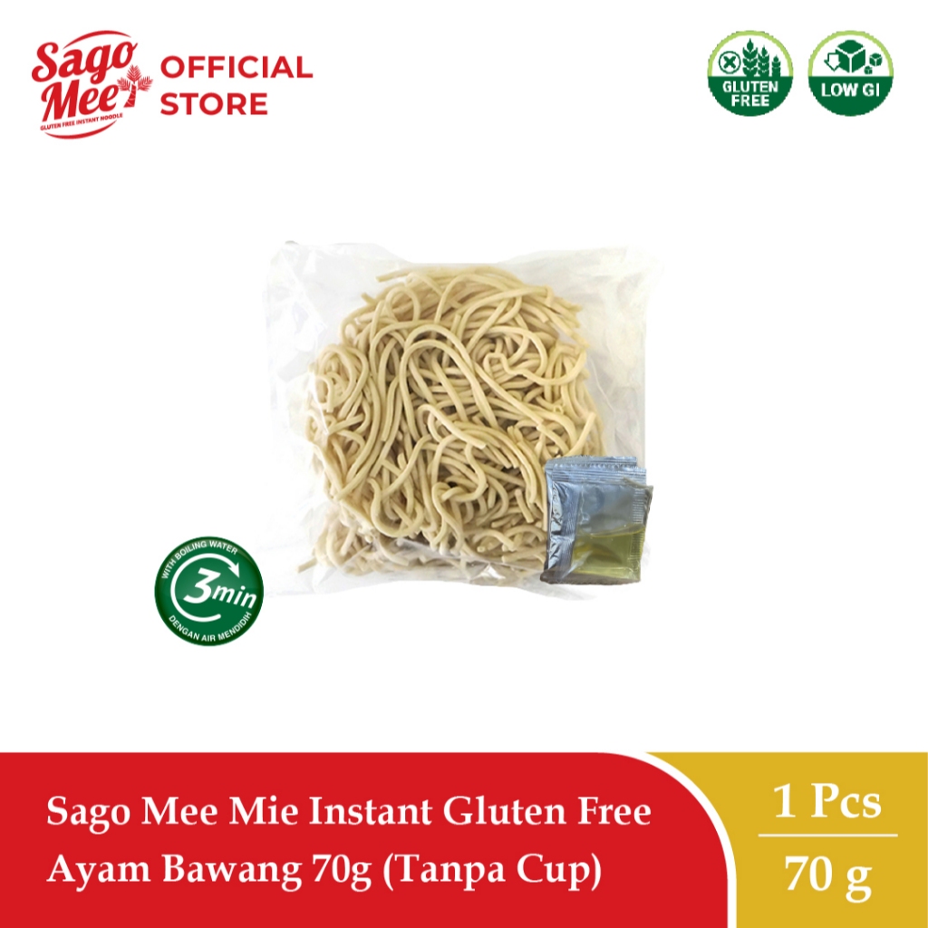 

Sago Mee Mie Instan Gluten Free Ayam Bawang 70g (Tanpa Cup)