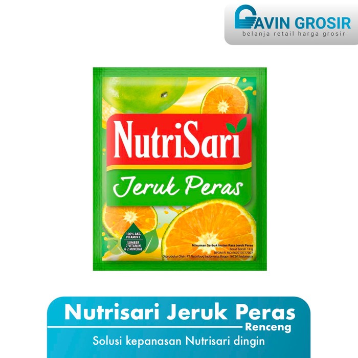 

NUTRISARI JERUK PERAS KEMASAN SACHET @14gr || DINDA SEMBAKO GARUT
