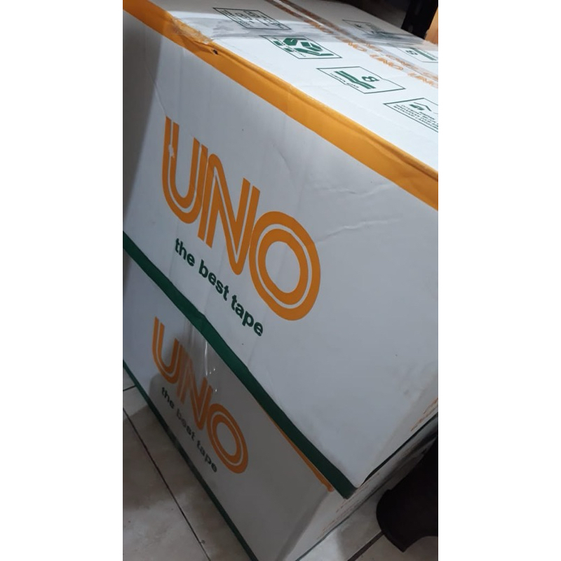 

Lakban Bening satu dus merk UNO 2inc 45mm/TAPE SELOTIP/LAKBAN BENING 100yard