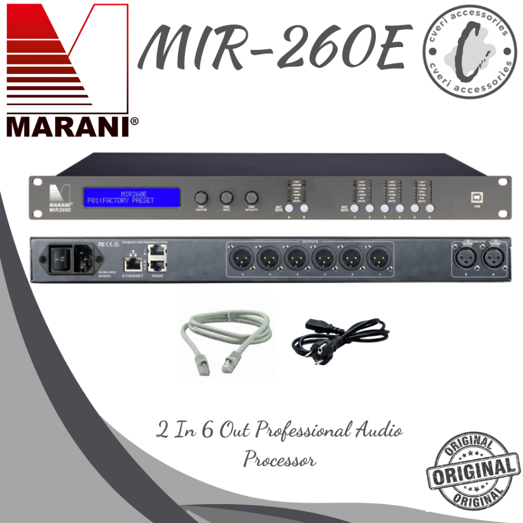 Marani MIR-260E Speaker Management 2 In 6 Out DLMS Original MIR260E
