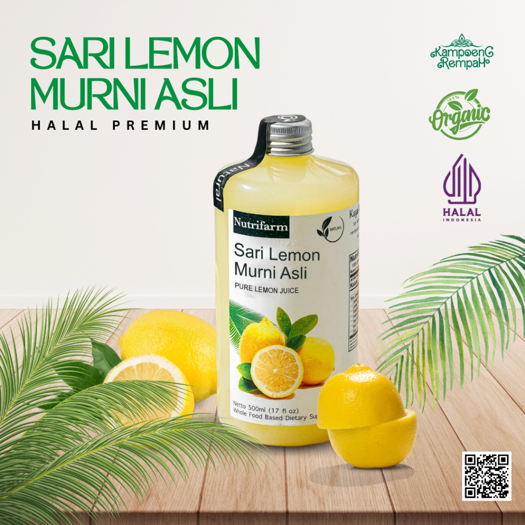 

Nutrifarm Sari Lemon Murni Original 500 ml | Sari lemon Asli 100% Buat Diet