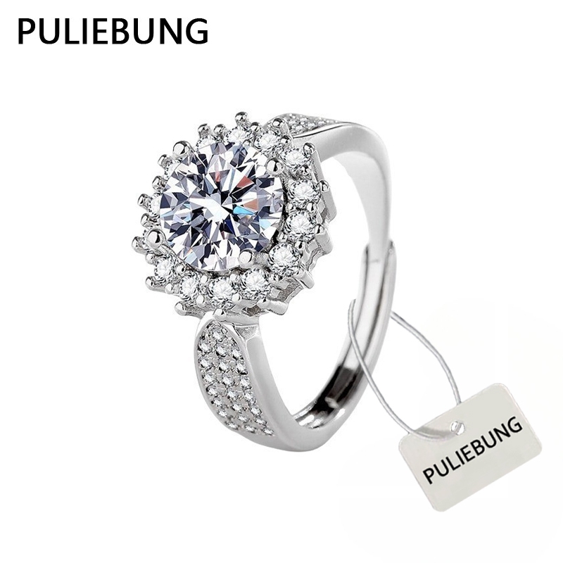 PULIEBUNG - Cincin Platinum PT950 Moissanite