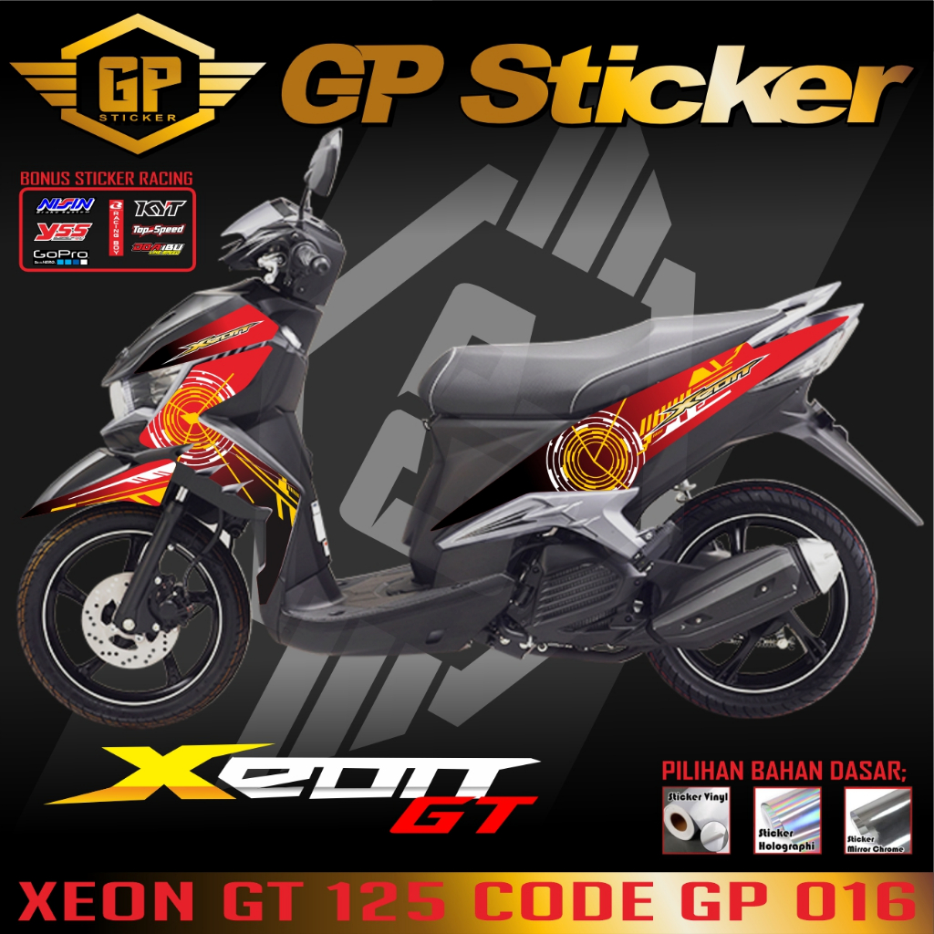 Stripping yamaha xeon gt 125 xeon xeon Lis xeon gt125 sticker xeon gt125 variasi keren simpel GP 016