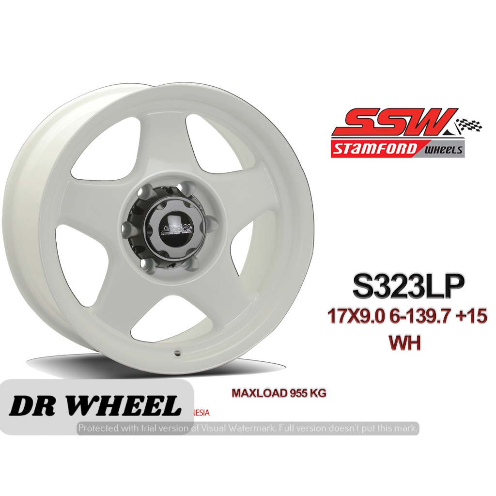 Velg mobil untuk toyota fortuner ring 17 lebar 9 lubang 6x139,7 warna putih et15