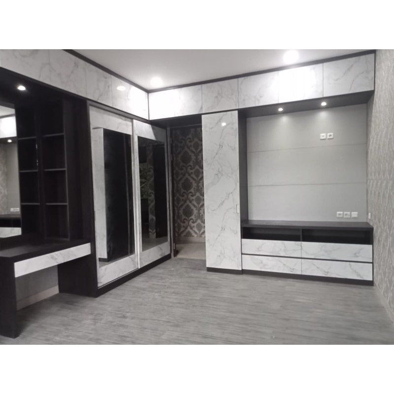 Kamar Set minimalis/Lemari pakaian/Lemari Sleding hpl