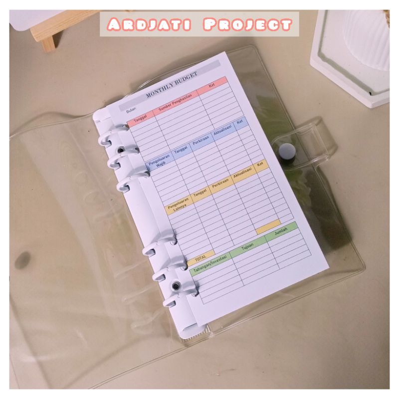 

Monthly Budget A6 Only Loose Leaf Pengatur Keuangan 12 lembar kertas HVS 75gsm