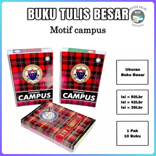 

BOS Buku Tulis Campus X-Book Kuramas BOXY Ukuran Besar / Buku Catatan / Buku Tulis Sekolah