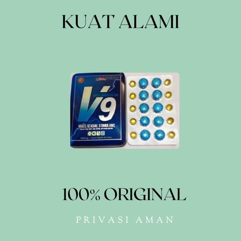 V9 ASLI ORIGINAL OBAT HERBAL PENAMBAH STAMINA PRIA KUAT 100% AMPUH