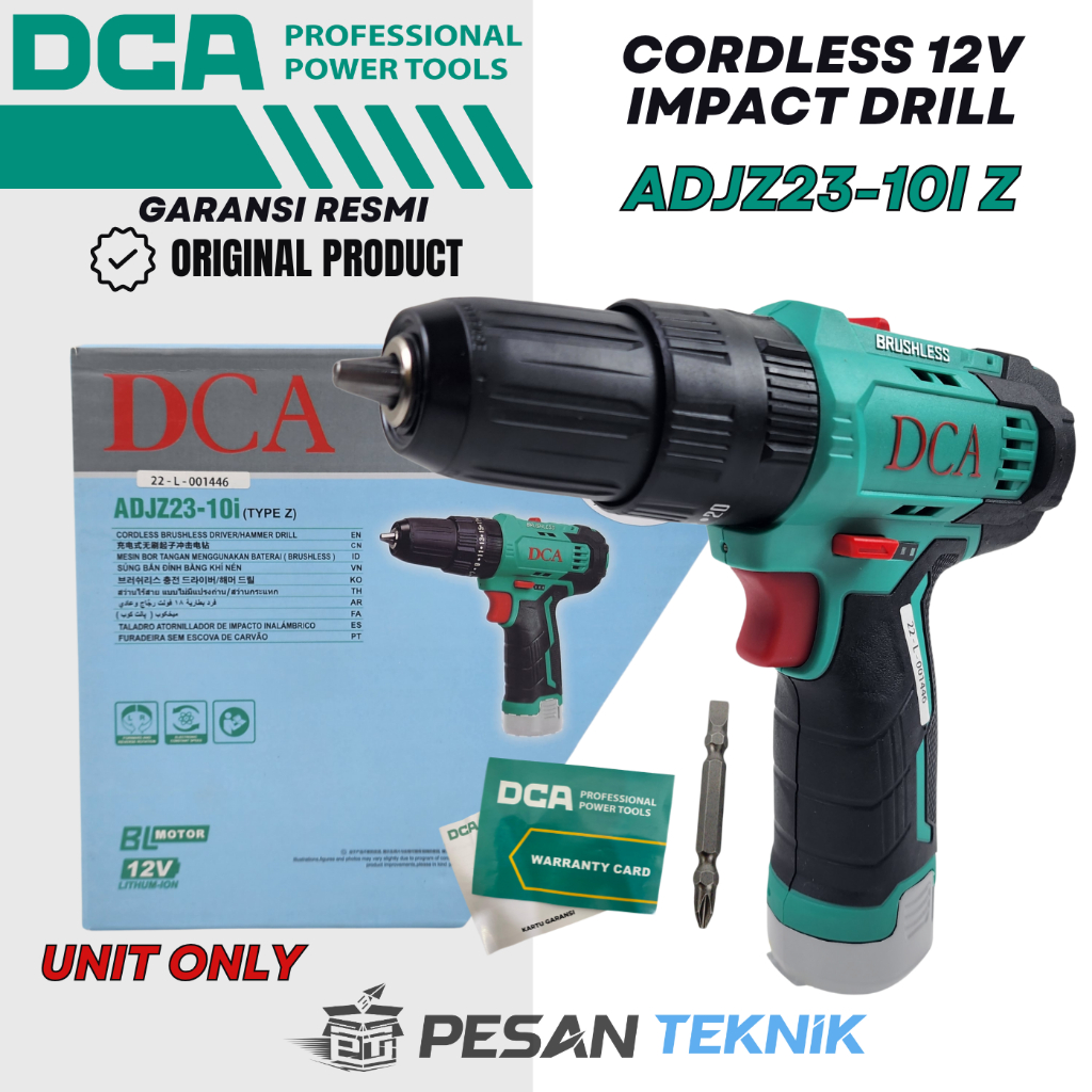 Mesin Bor Baterai Brushless Impact Drill DCA ADJZ 23-10 ADJZ23-10i / DCA