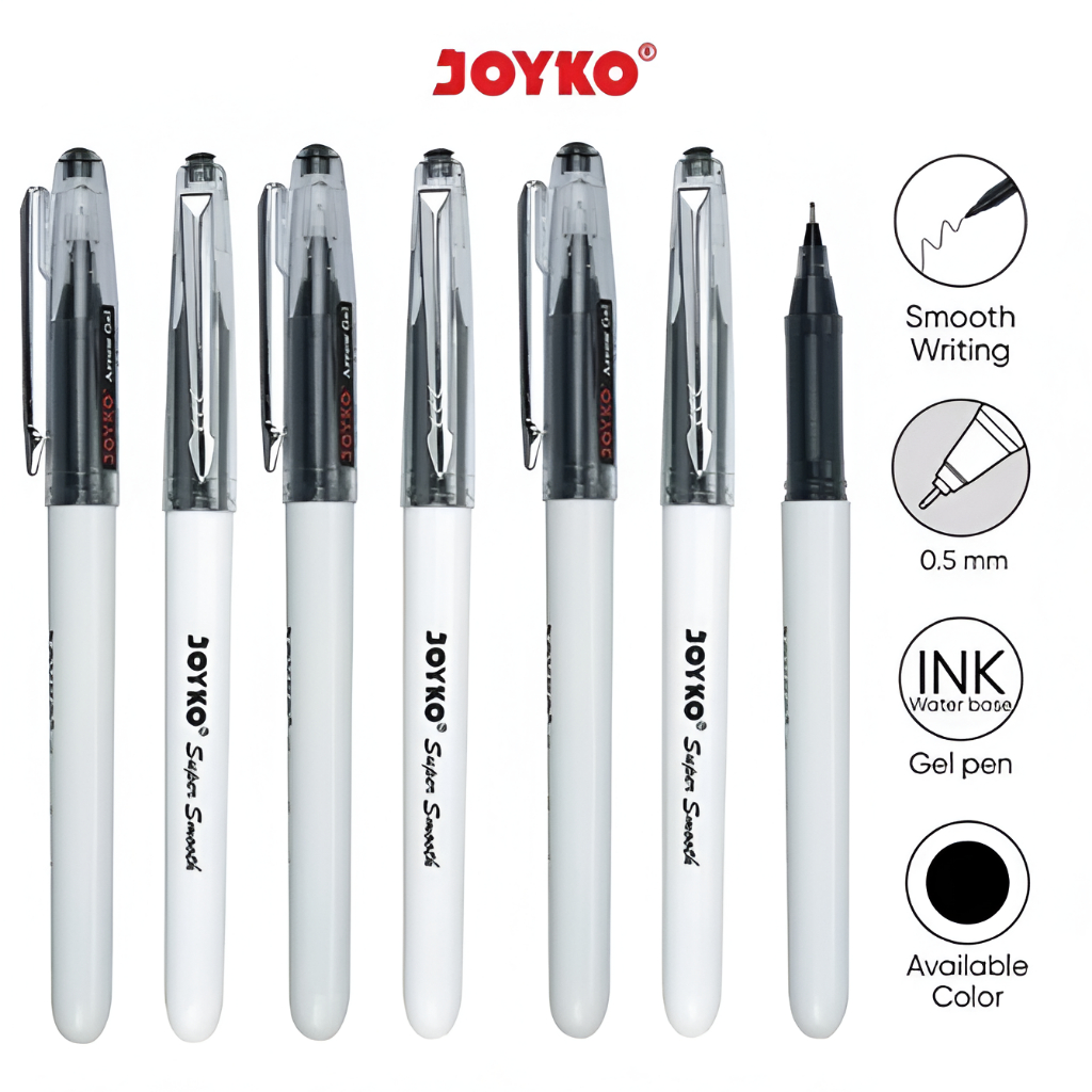 

Gel Pen Pulpen Pena Joyko GP-289 Arrow Gel 0.5 mm (1 PCS) - Bolpen Pulpen Gel Hitam 0.5 mm