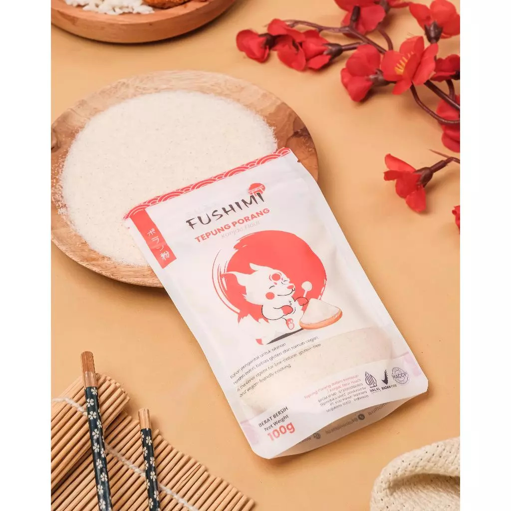 

100 Gram Tepung Porang FUSHIMI Konjac Flour Manfaat Sehat Alami Rendah Kalori Rendah Gula Diet